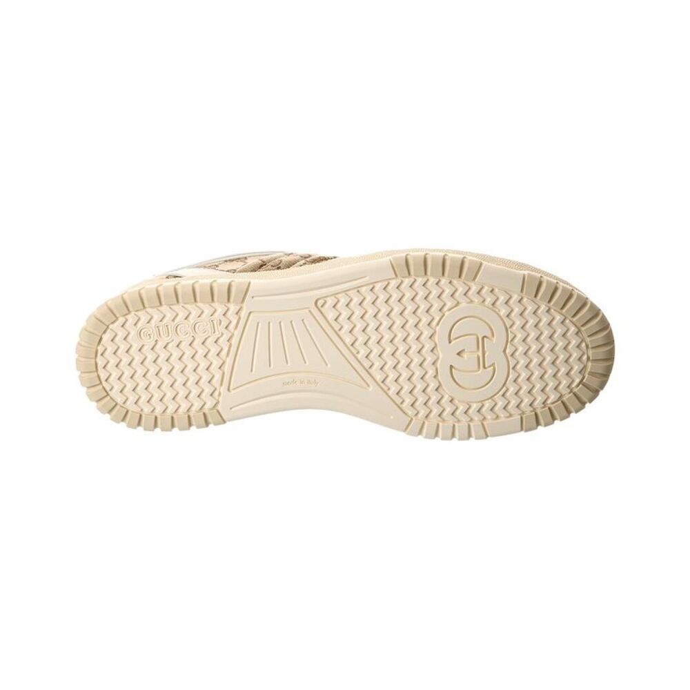Gucci Re-Web Gg Canvas & Leather Sneaker, Brown - Picture 4 of 5